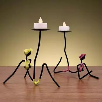 Подсвечник Нежный Железный Светодиодный Стабильный Бикини Девушка Романтический Подсвечник Хозяйственные Принадлежности фиолетовый