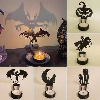 Подсвечник Nosferatu, металлический подсвечник для свечей на Хэллоуин, готический домашний декор для внутреннего и наружного оформления D