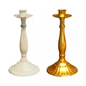 Подсвечник, подсвечник-колонна, домашний декор, подставка для свечей, центральный элемент стола, подсвечник для гостиной белый