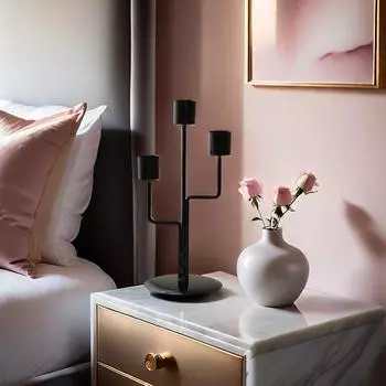 Подсвечник портативный настольный подсвечник украшение металлический подсвечник конусный подсвечник с ручкой украшения для дома и свадьбы