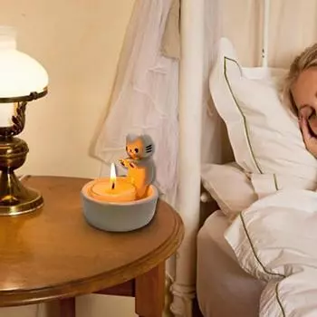 Подсвечник с котенком, милый подсвечник с котом, креативный подсвечник для ароматерапии, прочный высокотемпературный мультяшный подсвечник, украшение