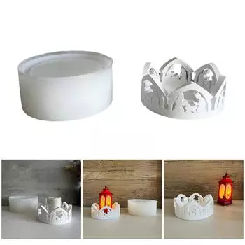 Подсвечник силиконовая форма основа свечи форма легко извлекается полый держатель свечи форма орнамент украшения дома форма