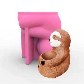 Подсвечник, смоляная форма, гипсовый цветочный горшок, силиконовые формы, ленивец, формы для литья из эпоксидной смолы для DIY-коробки для хранения ювелирных изделий