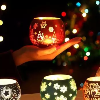 Подсвечник стеклянный подсвечник лампа украшения стола ужин при свечах реквизит скандинавский ретро романтика Рождество