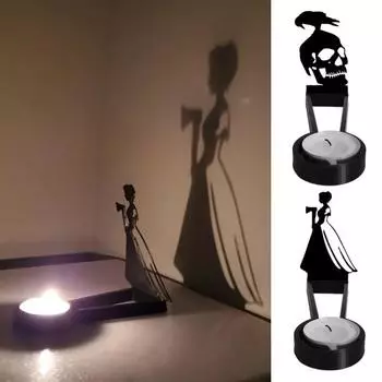 Подсвечник ужасов на Хэллоуин для женщин, череп ворона, свеча, заклинатель теней, украшение, подставка для свечей Tealight A