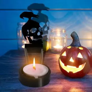 Подсвечник ужасов на Хэллоуин для женщин, череп ворона, свеча, заклинатель теней, украшение, подставка для свечей, подсвечник, центральный элемент стола