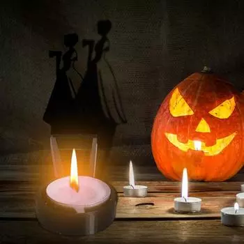 Подсвечник ужасов на Хэллоуин Yousheng, женская свеча в виде черепа ворона, украшение для свечей в виде тени, подставка для свечей в виде чайных свечей, центральный элемент стола