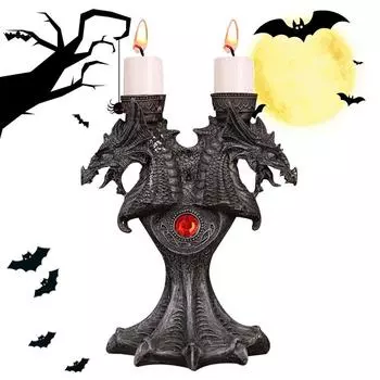 Подсвечник в форме дракона из смолы, подсвечник в форме дракона, контейнер для свечей, скульптура дракона на Пасху фиолетовый