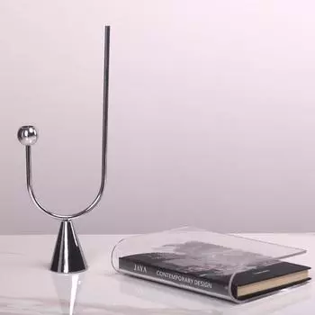 Подсвечник в форме полукруга Минималистский современный роскошный модельный зал ресторан креативное украшение скандинавский простой металл мягкий декор