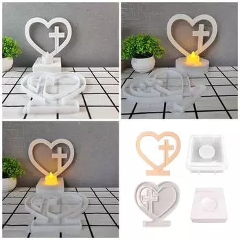 Подсвечник в форме сердца, силиконовая форма, формы для подсвечников ручной работы, силиконовая форма для поделок и домашнего декора A
