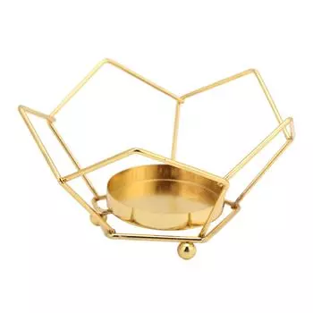 Подсвечник в скандинавском стиле, простой геометрический железный каркас, металлический ремесленный гальванический подсвечник, орнамент