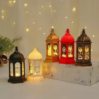 Подсвечник в стиле замка, ближневосточный фестивальный фонарь, арабская ветряная лампа, креативная электронная свеча