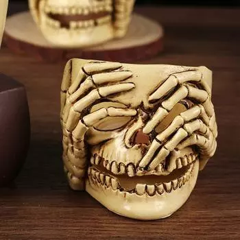 Подсвечник в виде черепа, смоляной светильник для вечеринки на Хэллоуин, готический подсвечник, декор для стола B