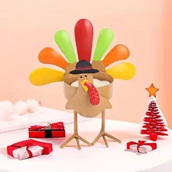 Подсвечник в виде индейки на День благодарения Yousheng, подставка для свечей Tealight, металлический подсвечник, украшение, центральный элемент праздничного стола