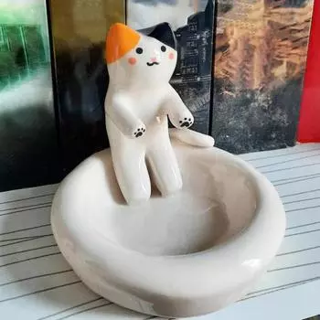 Подсвечник в виде котенка, согревающие лапки, подставка для свечей в виде кота, гостиная, ванная комната, подсвечник в виде животного, украшение для стола разноцветный