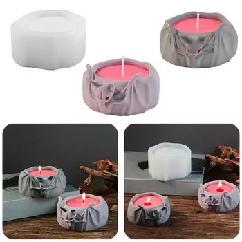 Подсвечник в виде летучей мыши своими руками, силиконовая форма, художественная силиконовая форма для подсвечника для изготовления подробных подставок в виде летучей мыши