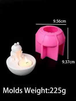 Подсвечник в виде лягушки из мультфильма, силиконовые формы для животных, подсвечники, украшения, литейная форма, самодельная форма из бетона и смолы, домашний декор для рабочего стола