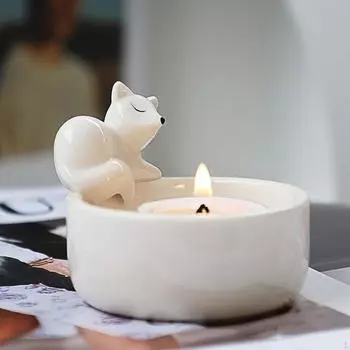 Подсвечник в виде мультяшного животного, канделябр, настольный декоративный подсвечник, декоративный подсвечник