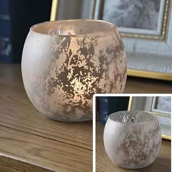 Подсвечник в виде пестрого стеклянного шара – подсвечник в европейском стиле с эффектом лунного света для декора свадьбы, ужина или кафе A