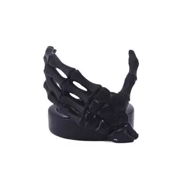 Подсвечник в виде скелета, подсвечник в виде руки скелета из смолы, полый дизайн, страшная рука ведьмы Black (7.5x6.8x6.5cm)