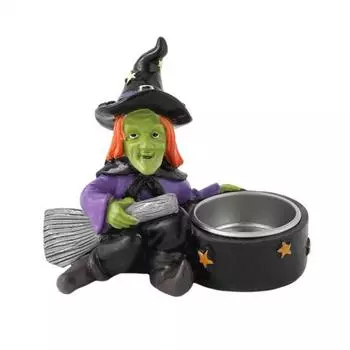 Подсвечник в виде скелета ведьмы на Хэллоуин, готическая подставка для свечей в виде скелета, ароматизированная чайная свеча, подсвечник, украшение для стола D