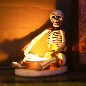 Подсвечник в виде скелета ведьмы Yousheng Halloween, готическая подставка для свечей в виде скелета, ароматизированная чайная свеча, подсвечник, украшение для стола B