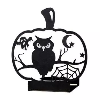 Подсвечник в виде тыквы на Хэллоуин, сова, летучая мышь, паук, привидение, подставка для свечей в виде чайной свечи, металл A