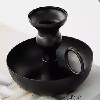 Подсвечник винтажный подсвечник с круглым основанием, конусный подсвечник для обеденной вечеринки 1PC чёрный