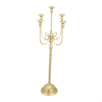 Подсвечник высотой 37 дюймов, декор комнаты, элегантный, с 5 ветвями золотистый