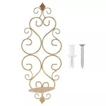 Подсвечник железный подсвечник складной настенный держатель основание бра украшение для дома для комнаты металл золото