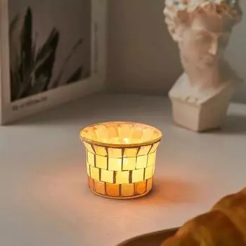 Подсвечники из мозаичного стекла для дома для друзей и одноклассников. Подарки на День святого Валентина. Практичные подарки в простом стиле. Style A