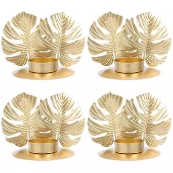 Подсвечники с позолотой, железный подсвечник, подсвечник, металлический декоративный канделябр, подсвечник для рождественского стола, свадьбы Style B золотой