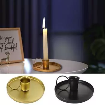 Подсвечники Свечи Черные Железные Украшения Для Винтажных Украшений Украшения Для Чайных Чашек Светодиодные Свечи-Столбы Украшения Для Дома Домашние Акценты Декор One Size чёрный