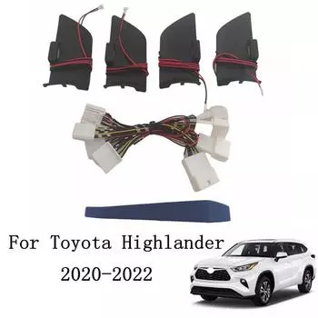 Подсветка атмосферы подлокотника чаши двери Внутренняя светодиодная синяя подсветка рамки ручки чаши двери для Toyota Highlander 2020 2021 2022