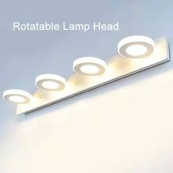 Подсветка для зеркала в ванной комнате Светодиодная подсветка для зеркала в ванной комнате Бездырочный светильник для туалета, умывальника, туалетного столика, заполняющий светильник 3000K-Warm