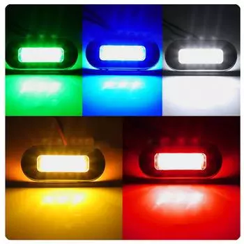 Подсветка из нержавеющей стали, 3-дюймовый светодиодный продолговатый индикатор проходов, внутренняя и внешняя подсветка, освещение для крепления на поверхность белый