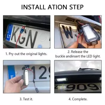 Подсветка номерного знака автомобиля 13,5 В 5700 К светодиодные лампы для обновления, аксессуары 2 шт./компл. для Tesla Model 3 Model Y, автомобильные аксессуары 5700K&WHITE белый