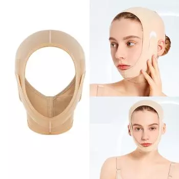 Подтягивающий пояс для лица, укрепляющий и подтягивающий кожу, уменьшающий двойной подбородок, маска V-Line для женщин телесный