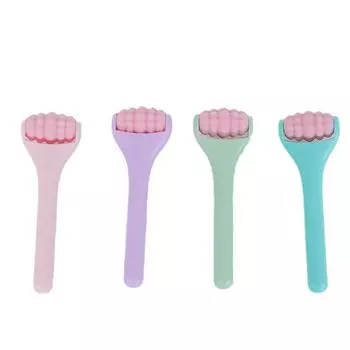 Подтяжка кожи Массажный инструмент для лица Силиконовый ролик для массажа глаз Маска для лица Ложка для расслабления глаз фиолетовый