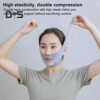 Подтяжка лица V-образная линия Инновационная сотовая структура Двойной подбородочный ремень Целевое удаление морщин Регулируемый дышащий косметический бандаж Уход за кожей фиолетовый