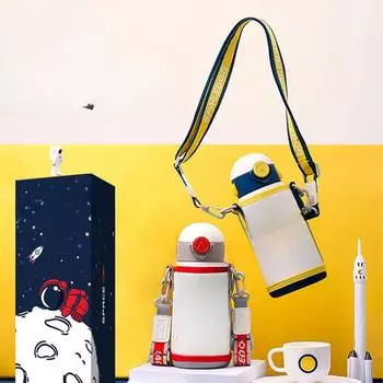 Подтяжки для школьников с трубочками, чашки для чайников, детские термосы емкостью 600 мл в мужских и женских детских садах. 501-600ml