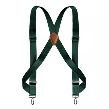 Подтяжки с металлическим зажимом для мужчин, британский стиль, простые кожаные подтяжки для мужчин зелёный
