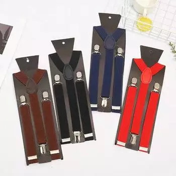 Подтяжки унисекс на эластичном ремне с Y-образной спинкой, однотонные нескользящие подтяжки для свадебного костюма, регулируемый ремень, вечерние повседневные аксессуары королевский синий