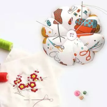 Подушечка для булавок в европейском стиле, безопасная ткань, высокоэффективный держатель иглы для тыквы для женщин A