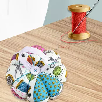 Подушечка для иголок в виде тыквы, держатель для иголок, легкая портативная прочная подушечка для иголок для начинающих, шитье Colorful