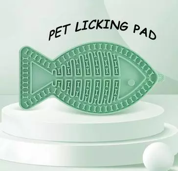 Подушечка для лизания собаки Силиконовая подушечка для лизания домашних животных Собака и кошка едят подушечка для лизания с подставкой для столовых приборов на присоске розовый