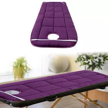 Подушечка для массажного стола 27,56 x 72,83 дюйма, мягкая и удобная, с резинками, отверстием для лица