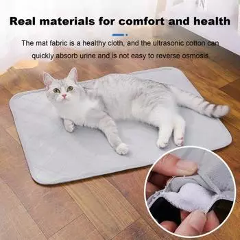 Подушечка для мочи для домашних животных, машинная стирка, водопоглощающий противоскользящий герметичный водонепроницаемый многоразовый коврик для приучения к горшку для щенков собак, коврик для родов, товары для домашних животных S светло-серый