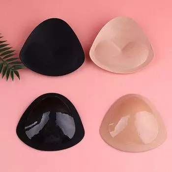 Подушечки для бюстгальтера Силиконовые наклейки Треугольные губчатые подушечки Вставки в форме сердца Грудь Чашечки для груди Подушечки для груди Бюстгальтер для груди телесный