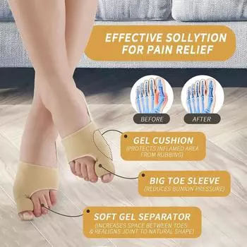 Подушечки для косточки большого пальца стопы, удобные, выпрямляющие, шина для косточки большого пальца стопы, растягивающая и поддерживающая при вальгусной деформации большого пальца стопы